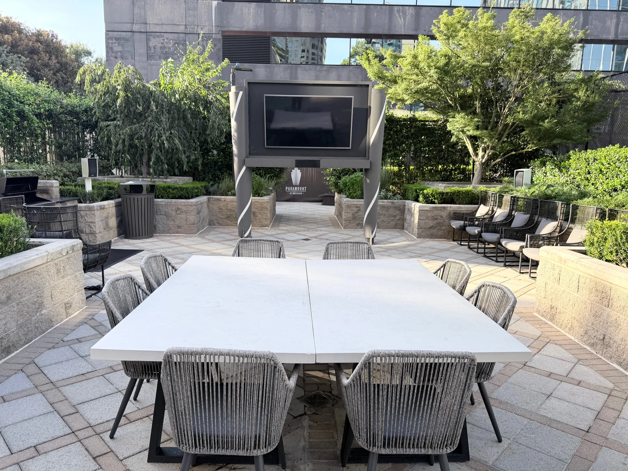 Open-Air Poolside Outdoor Movie Theater